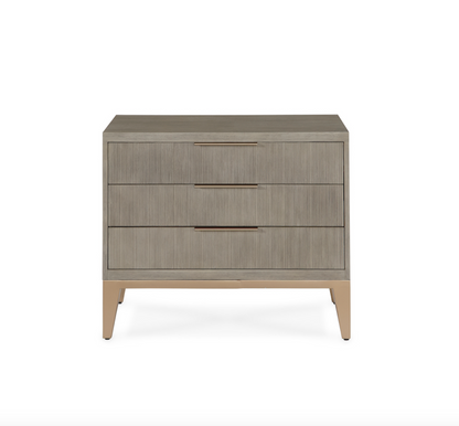 Elias 34" Three Drawer Dresser - Brushed Smoke