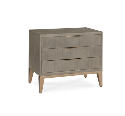 Elias 34" Three Drawer Dresser - Brushed Smoke
