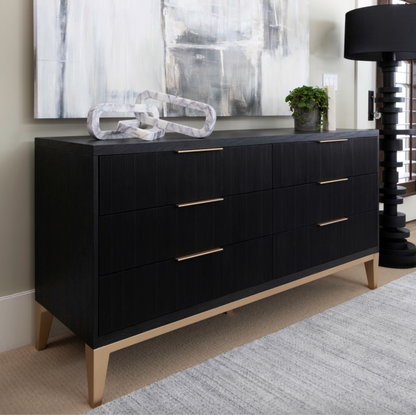Elias 68" Six Drawer Dresser - Onyx