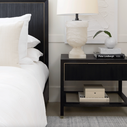 Elias 34" One Drawer Nightstand - Onyx