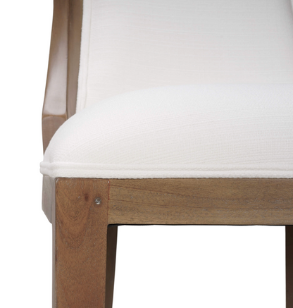 MacKenzie Mahogany Counter Stool - Straw + Performance White