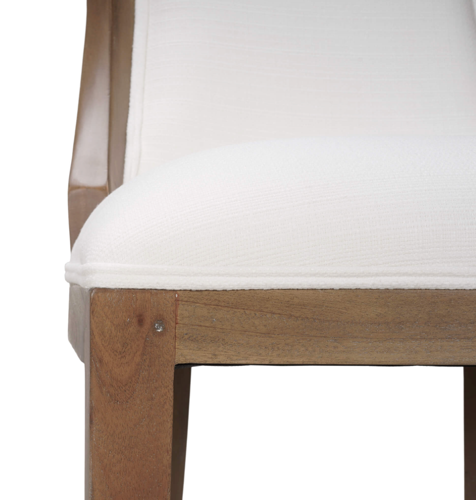MacKenzie Mahogany Counter Stool - Straw + Performance White