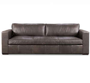 Zaire 96" Top Grain Leather Sofa - Natural Smoke