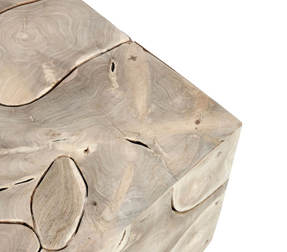 Taos 40" Square Teak Coffee Table - Bleached Teak