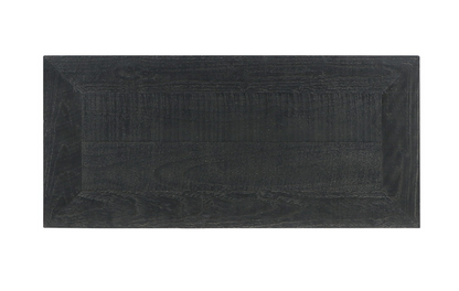 Hastings 38" Wood + Glass 2 Door Cabinet - Black + Rustic Brown