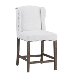 Shannon 24" Counter Stool - Cotton + Gray Wash
