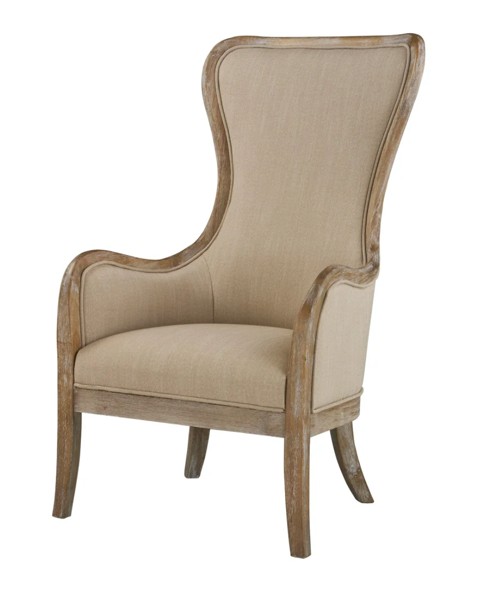 Clarksdale Arm Chair - Sand Linen + Driftwood