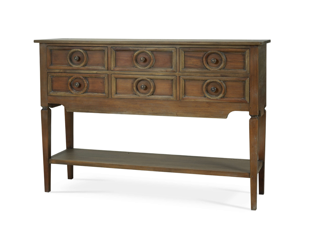 Orleans 55" Mahogany Console Table - Straw