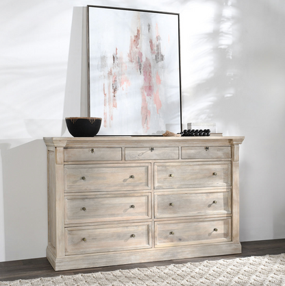 Adele 70" 9 Drawer Dresser - Dune Classic Carolina Home Adele 70" 9 Drawer Dresser - Dune Classic Carolina Home