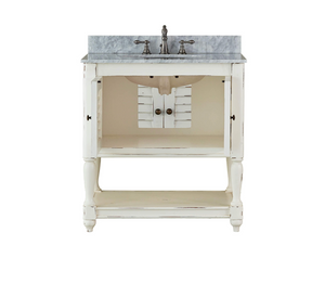 Cottage 34" Mahogany Guest Vanity - White Harvest