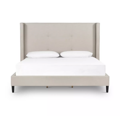Mason 82" Upholstered King Bed - Cambric Ivory