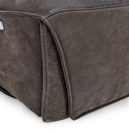 Presley 29" Top Grain Leather Power Recliner Swivel - Rustic Brown