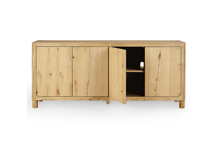 Olin 80" 4 Door Oak Sideboard - Light Natural