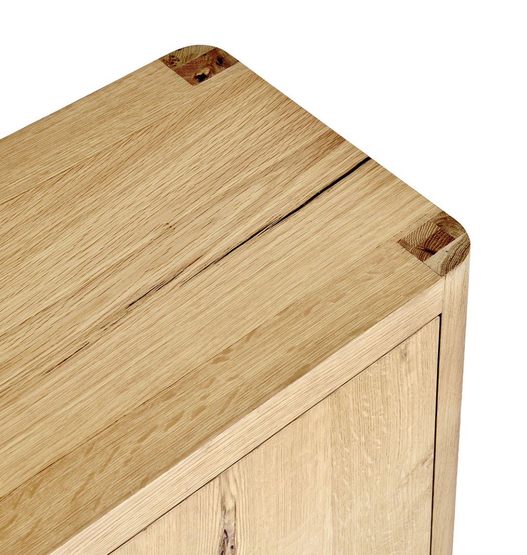 Olin 80" 4 Door Oak Sideboard - Light Natural