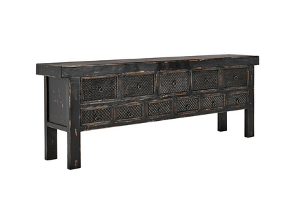 Libbey 93" Reclaimed Pine Sideboard - Distressed Black