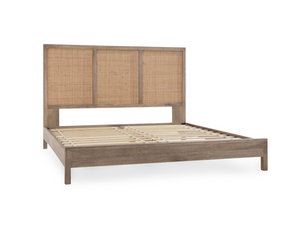 Jann Wood & Raatan King Bed - Light Natural