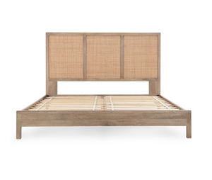 Jann Wood & Raatan King Bed - Light Natural