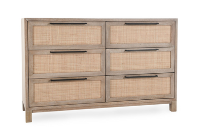 Plateau 54" Six Drawer Dresser - Light Natural
