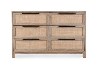 Plateau 54" Six Drawer Dresser - Light Natural