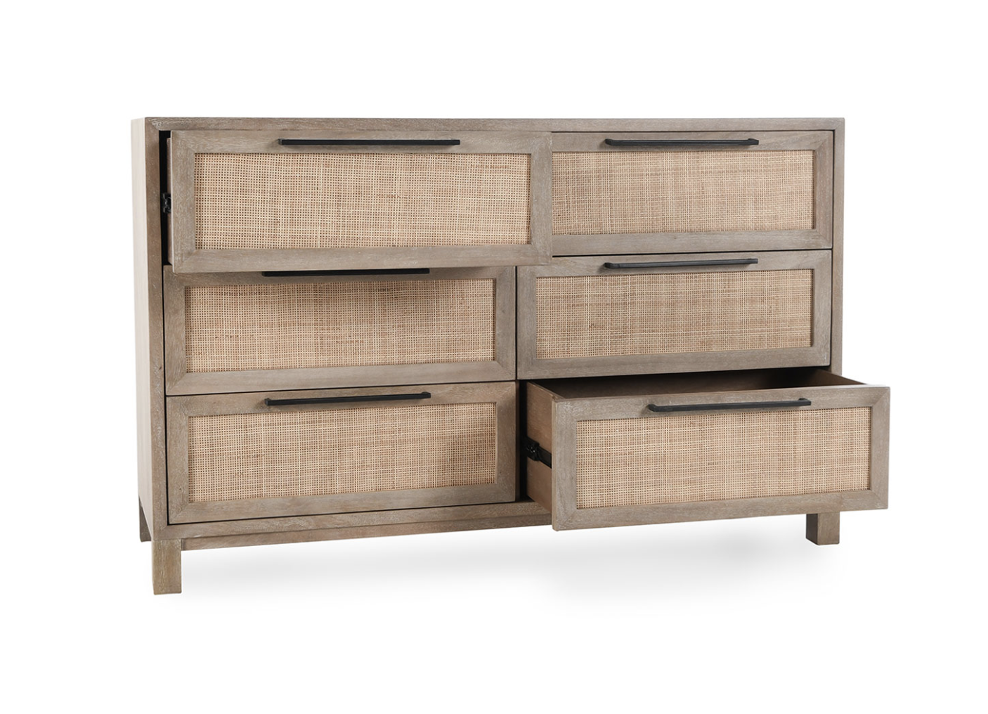 Plateau 54" Six Drawer Dresser - Light Natural