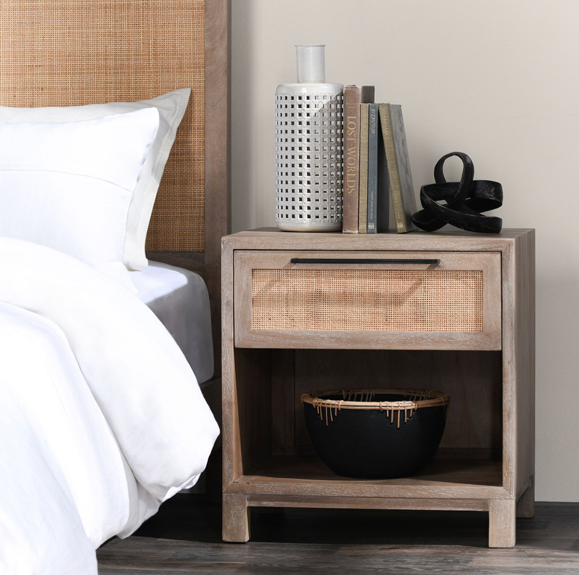 Plateau 24" Single Drawer Nightstand - Light Natural