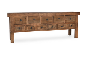Libbey 93" Reclaimed Pine Sideboard - Distressed Natural
