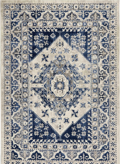 Manchester Area Rug - Ivory/Blue
