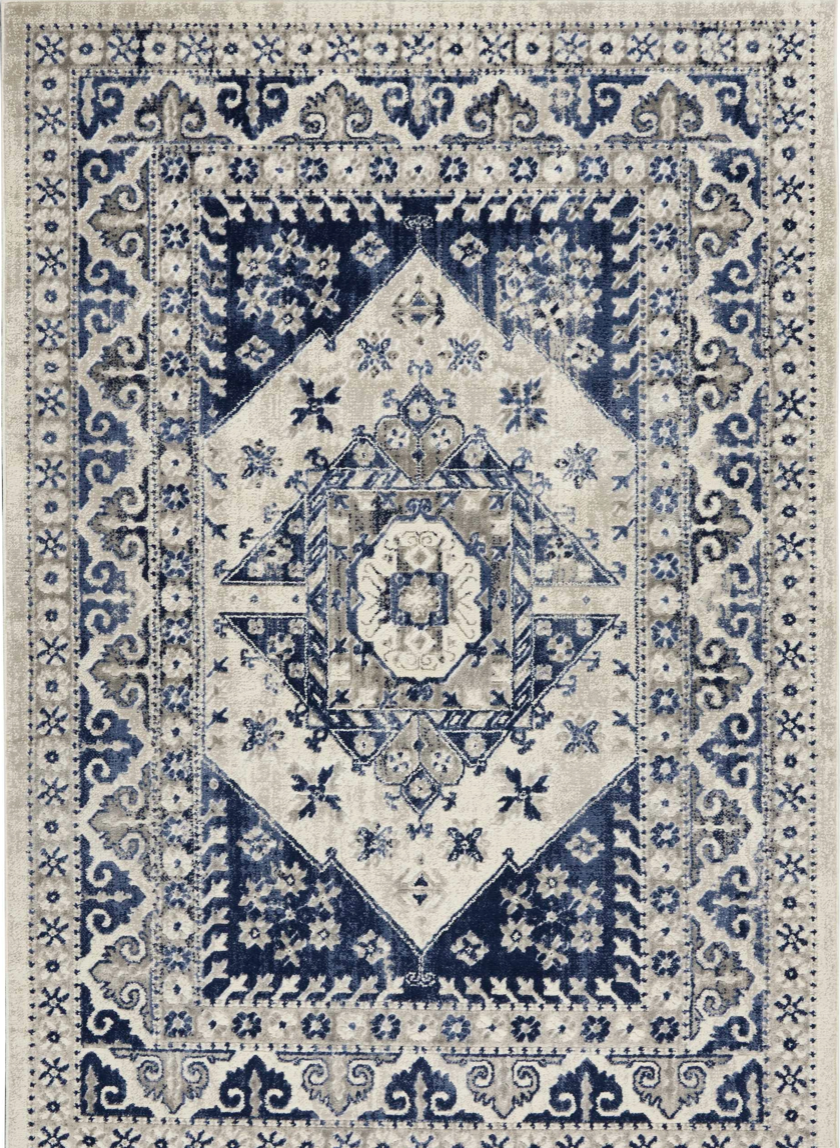 Manchester Area Rug - Ivory/Blue