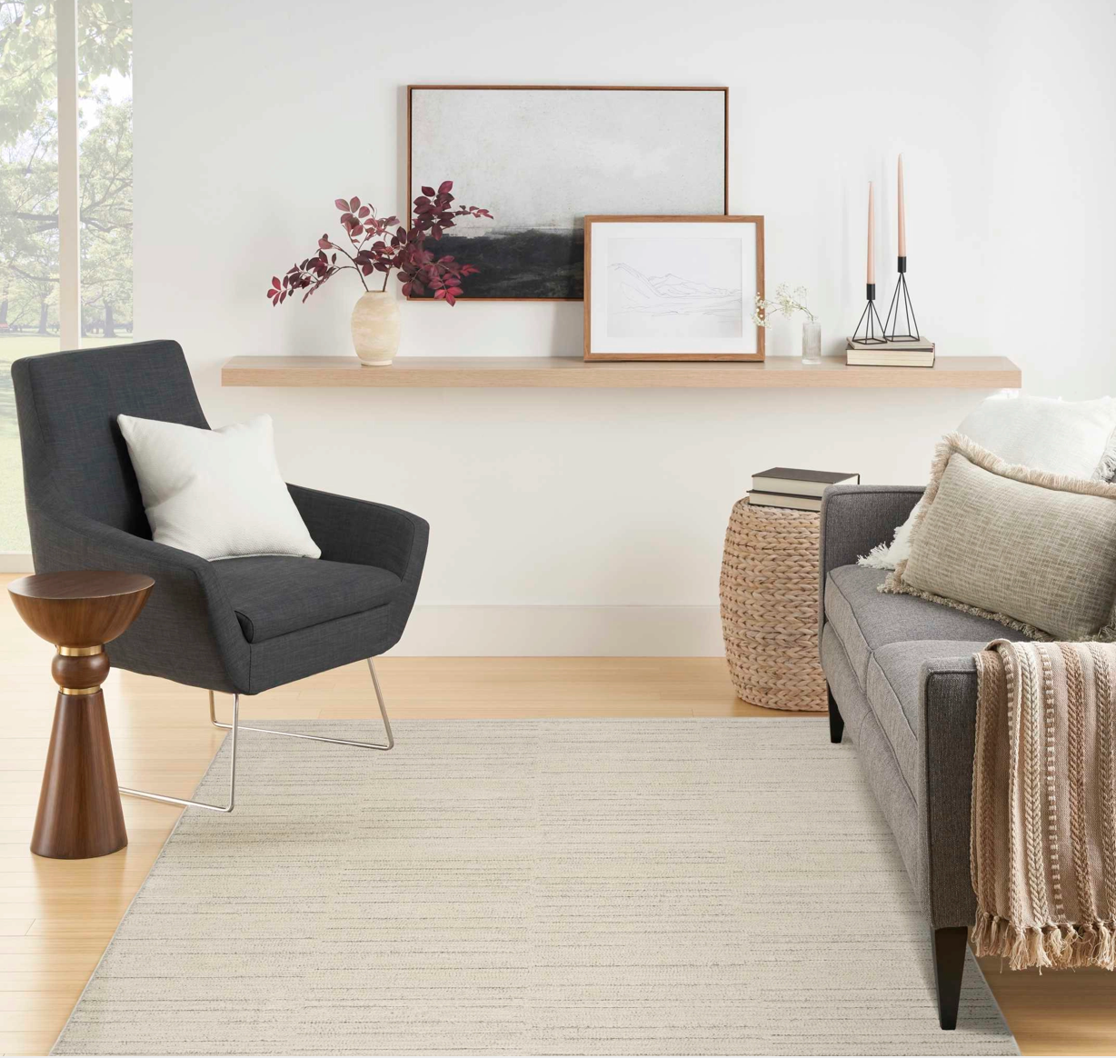 Helsinki Area Rug - Grey/Ivory