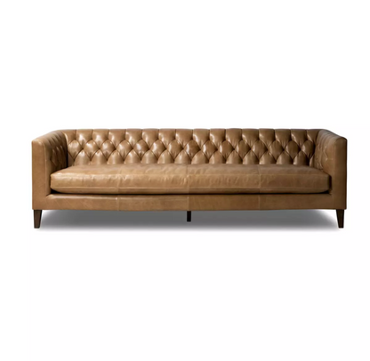 Dakota 96" Top Grain Leather Sofa - Dakota Warm Taupe
