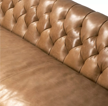 Dakota 96" Top Grain Leather Sofa - Dakota Warm Taupe