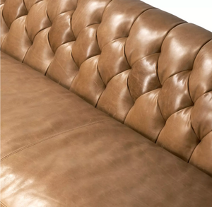 Dakota 96" Top Grain Leather Sofa - Dakota Warm Taupe