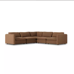 Fuentes 113" 5 Piece Sectional - Antwerp Cafe