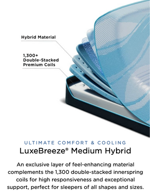 TEMPUR-PEDIC TEMPUR - LuxeBreeze Medium Hybrid Mattress