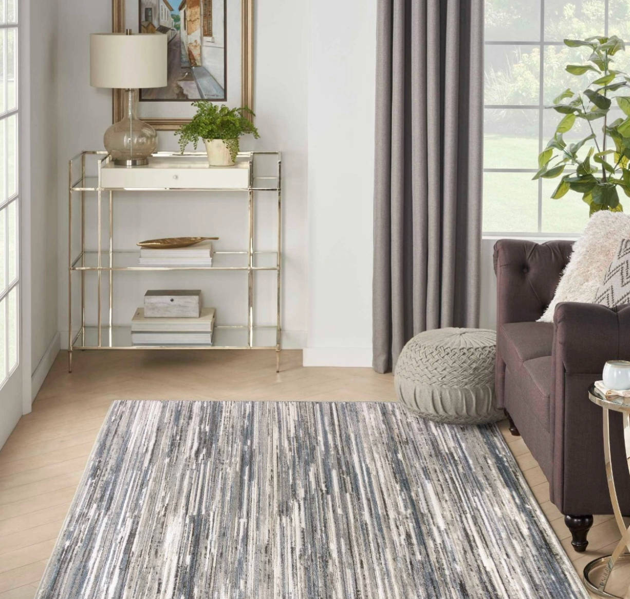 Celestial Area Rug - Ivory/Grey/Blue