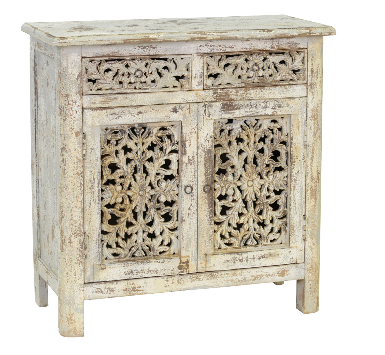 Katarina 36" 2 Drawer + 2 Door Cabinet - Vintage White