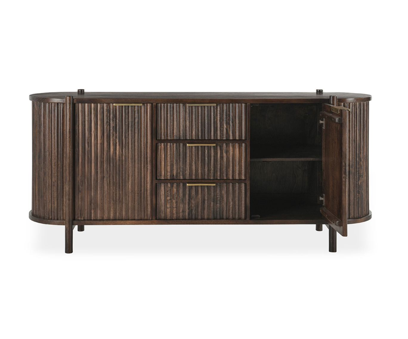 Cascade 74" 2 Door 3 Drawer Sideboard - Brown