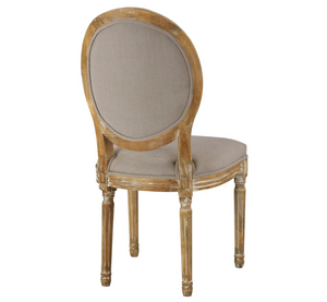 Gretel Tufted Dining Chairs - Dove Grey + Natural