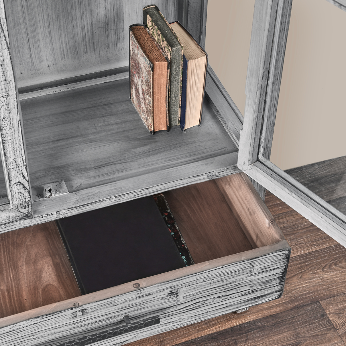 Willow 43" 2 Door 4 Drawer Tall Cabinet - Antique Blue