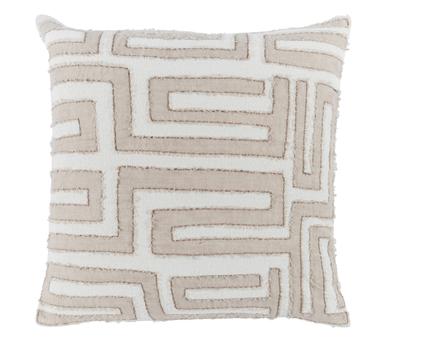 Mateo 22x22 Down Pillow - Ivory/Natural