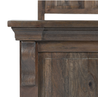 Adele 84" King Bed - Dark Cocoa