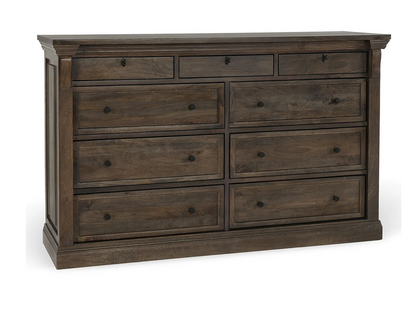 Adele 70" 9 Drawer Dresser - Dark Cocoa
