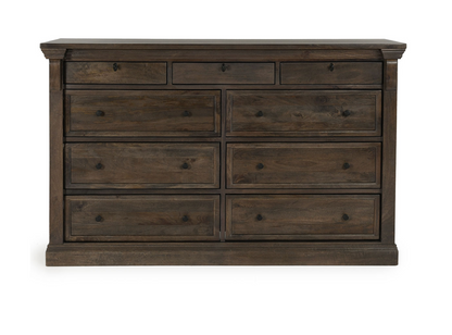 Adele 70" 9 Drawer Dresser - Dark Cocoa
