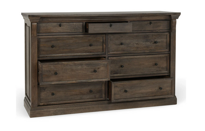 Adele 70" 9 Drawer Dresser - Dark Cocoa