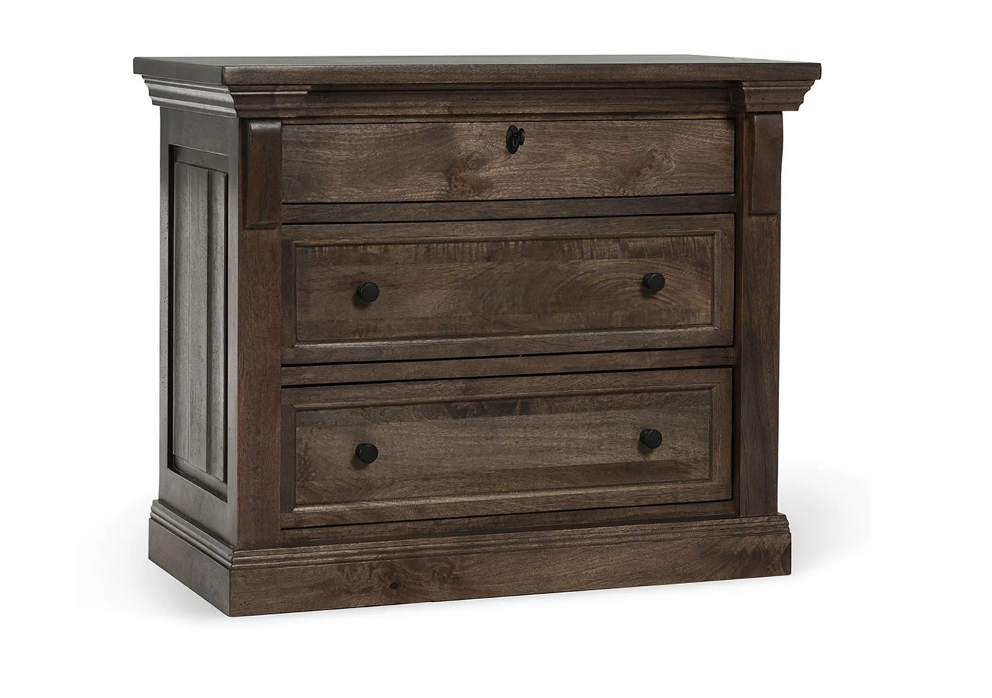 Adele 36" 3 Drawer Nightstand - Dark Cocoa