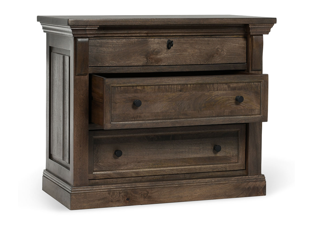 Adele 36" 3 Drawer Nightstand - Dark Cocoa