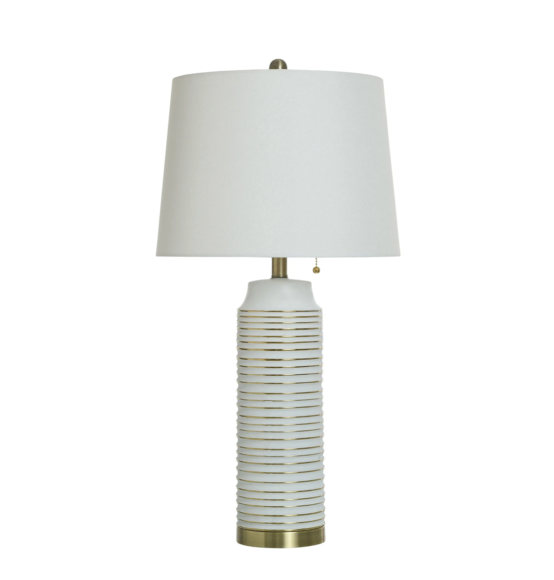 Khelani 30" Ceramic Table Lamp - White + Gold