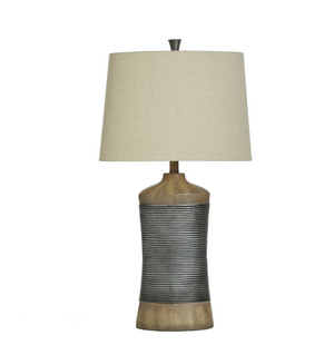 Kyle 30" Wood + Resin Table Lamp