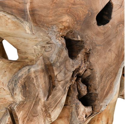 Crete 98" Natural Teak Root Console Table