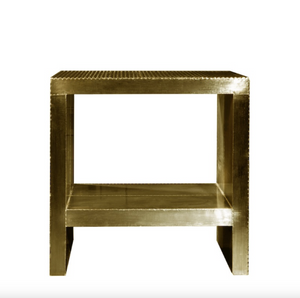 Demeter 18" End Table - Gilded Gold